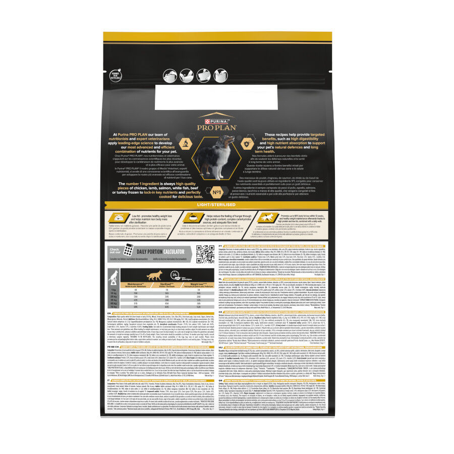 14 kg Pro Plan Adult All Sizes Light/Sterilised Pescado Blanco pienso para perros, , large Imagen numero 7